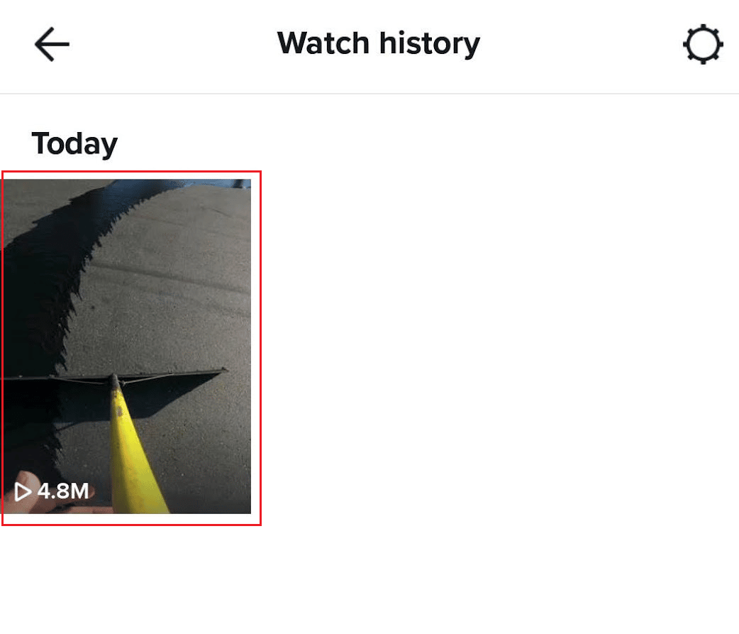 tap on the desired history to view it again