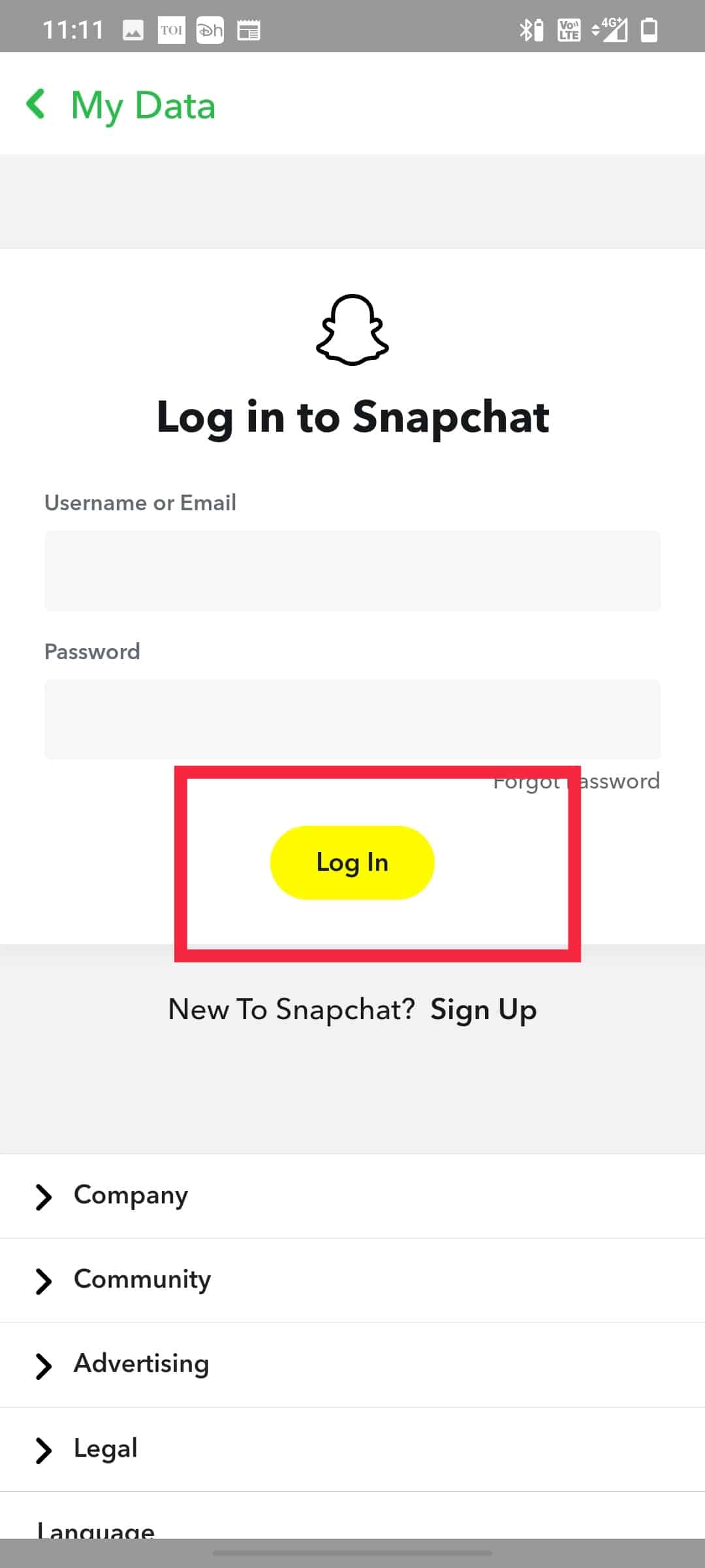 Then select the messages icon for the chats you wish to recover. You will first have to enter your Id and password to verify yourself.