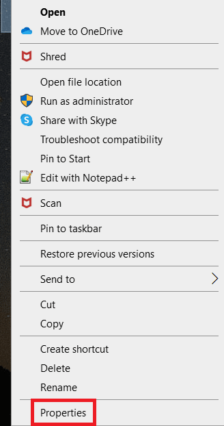 Right click the Civilization 5 game shortcut on the desktop and select Properties from the context menu. Fix Civ 5 keeps crashing on Windows 10