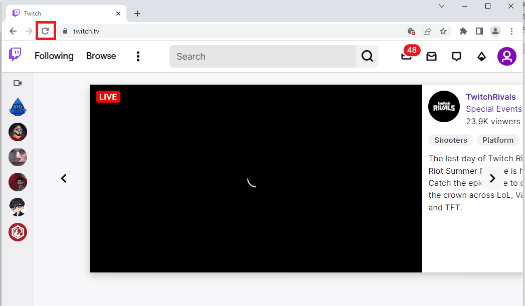 Refresh Web Page. Easy Fixes for Twitch Lagging Issues