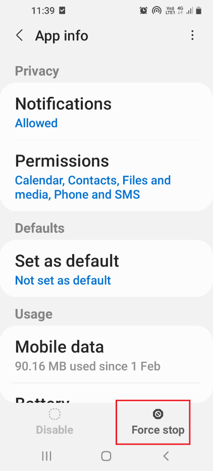 tap on the Force Stop button. Fix Tinder Matches Disappeared on Android