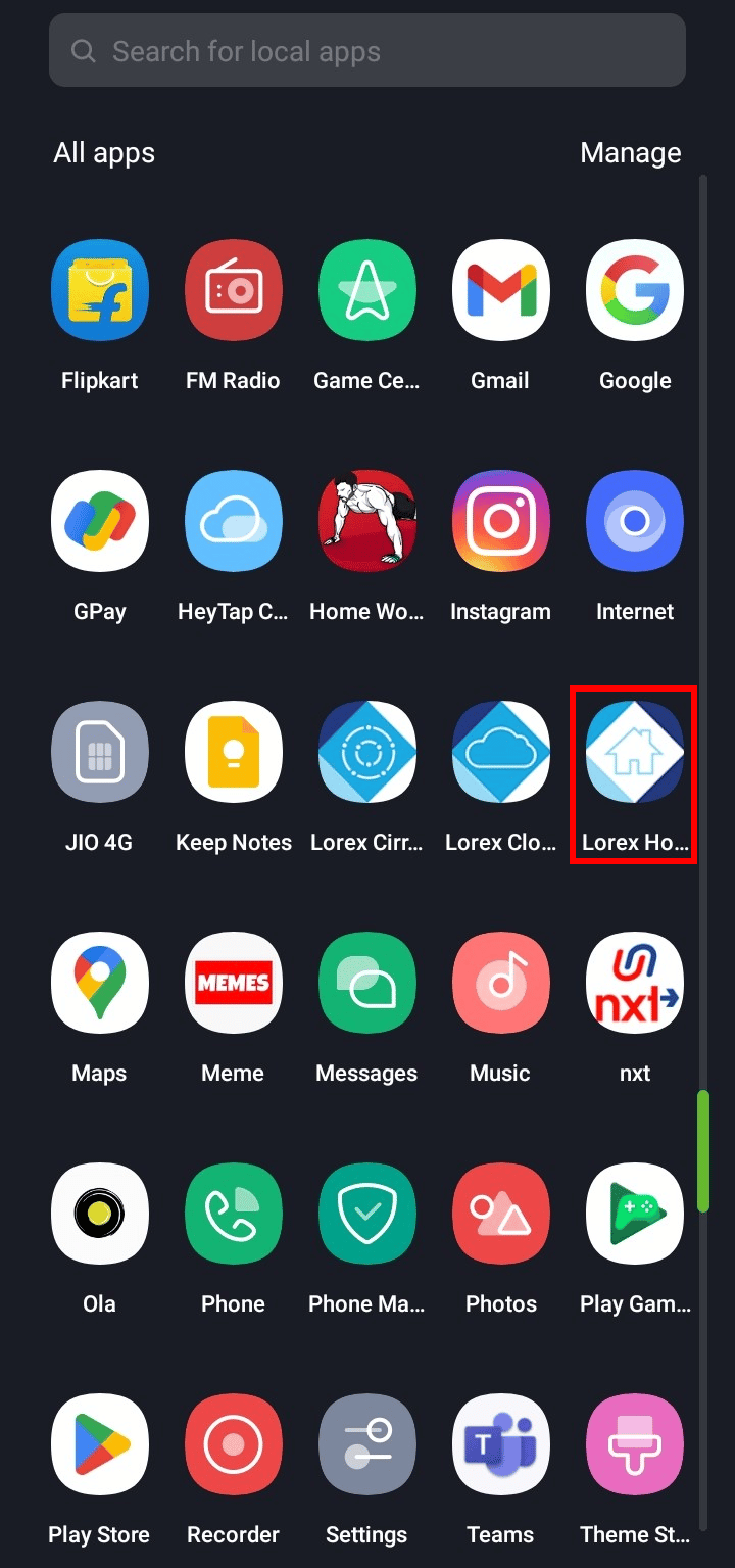 Launch the Lorex Home app on your smartphone.