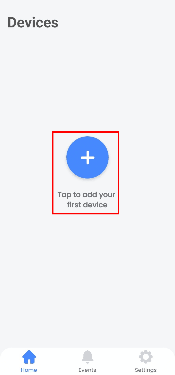 Tap on the plus button to add a device | How to View Lorex Cameras on PC