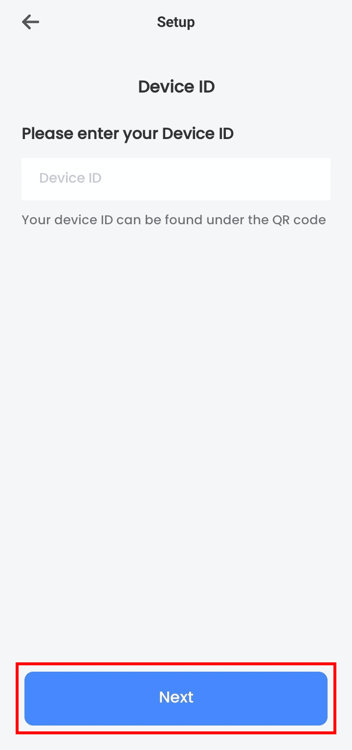 Enter the Device ID and tap on Next | How to View Lorex Cameras on PC