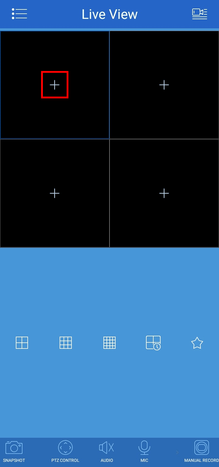 Tap on the plus icon on the screen.
