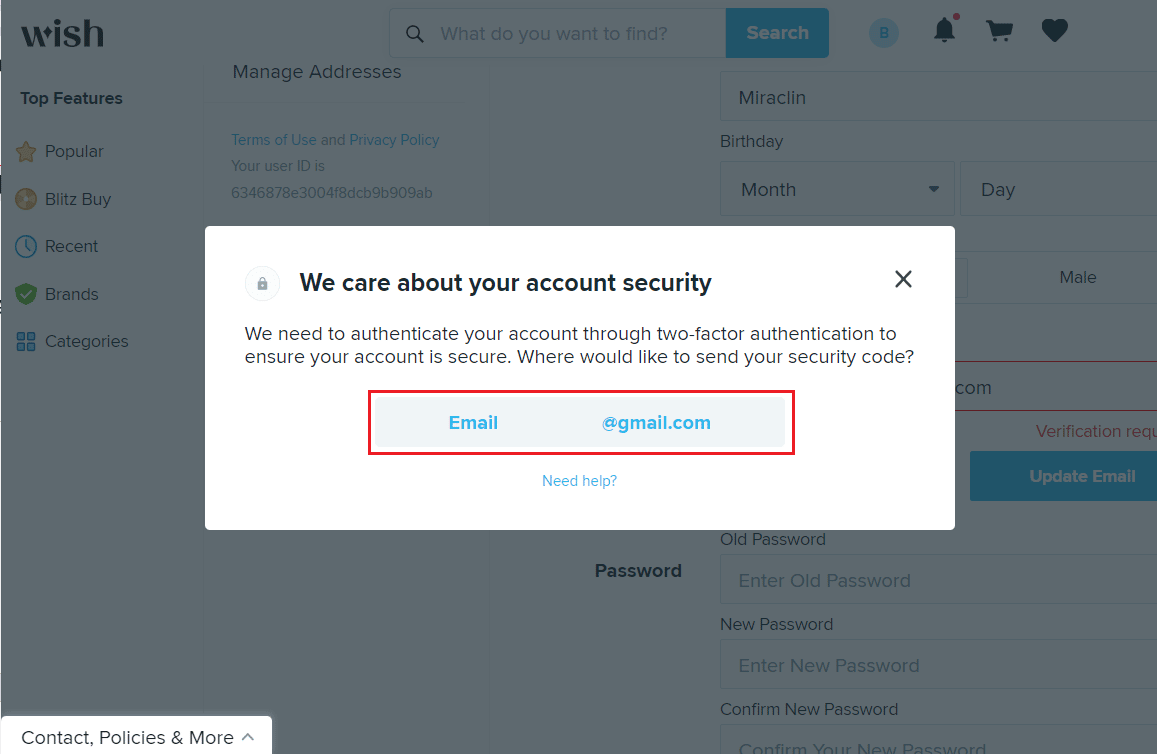 Click on Email_previous_email in the pop-up