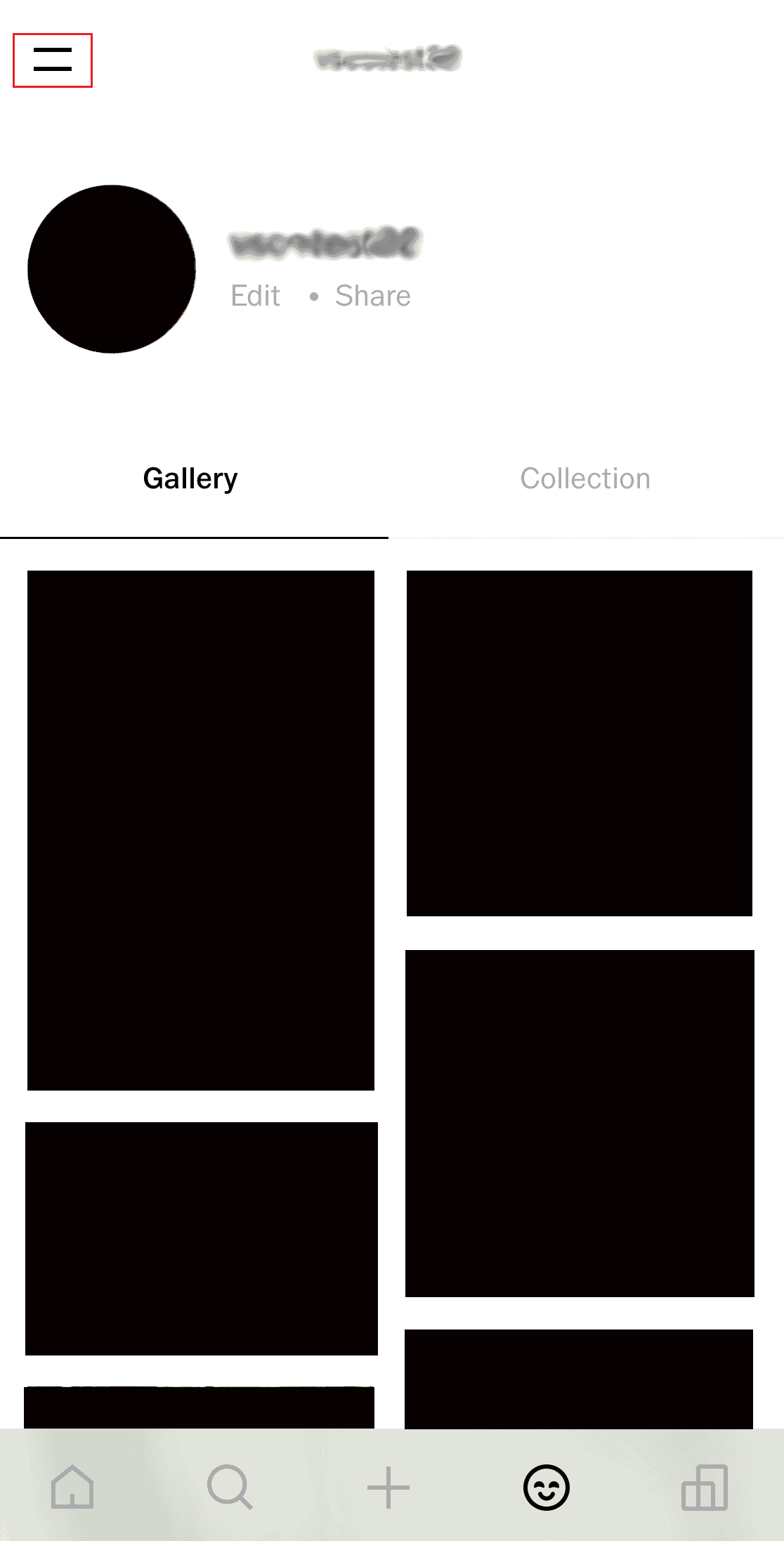 Tap on the hamburger icon from the top left corner | How to Cancel VSCO Membership