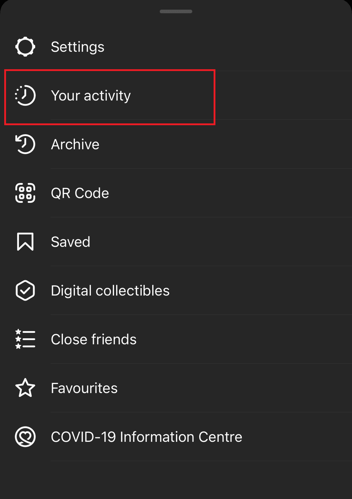 Select Your activity