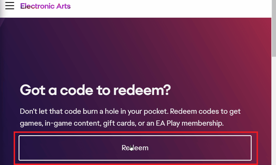 click redeem