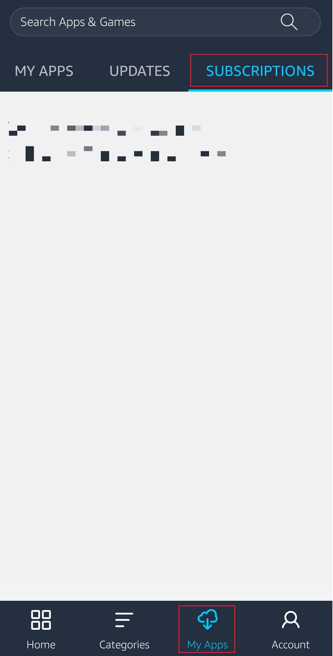 Apps Subscription in Amazon AppStore