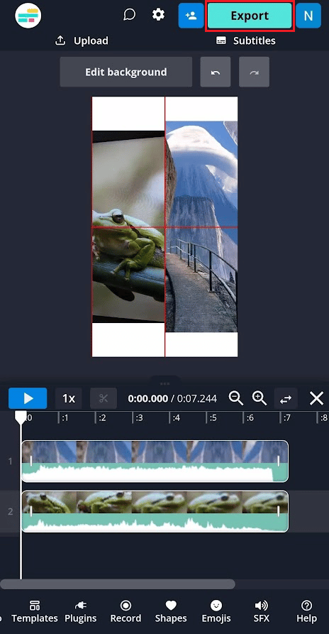 tap on Export | How to Duet on TikTok with a Saved Video