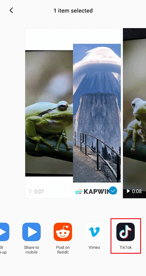 tap on the TikTok app from the available sharing apps to post the duet on your TikTok profile | Upload a video from your camera roll to your TikTok draft