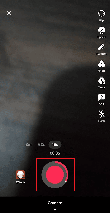 tap on the Record button and record your stitch video