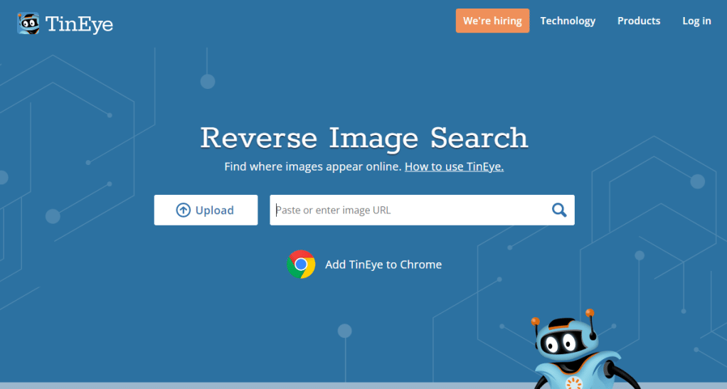 Officail website of TinEye