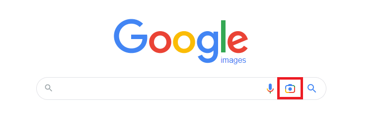 Click on the camera icon on the search bar