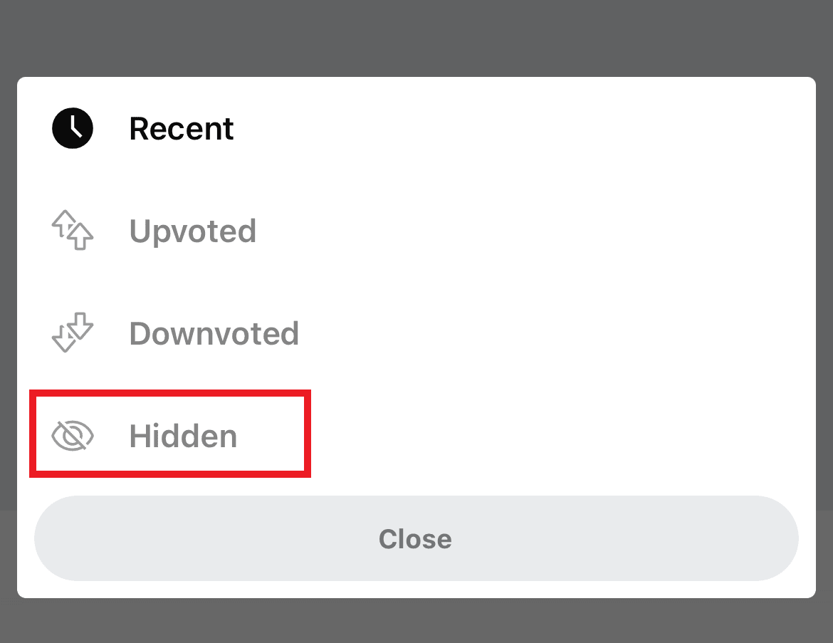 Select Hidden