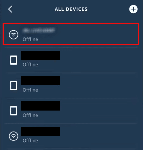 Select the desired device from the list you want to unlink or remove | Why I Cannot Remove Device from Alexa App?