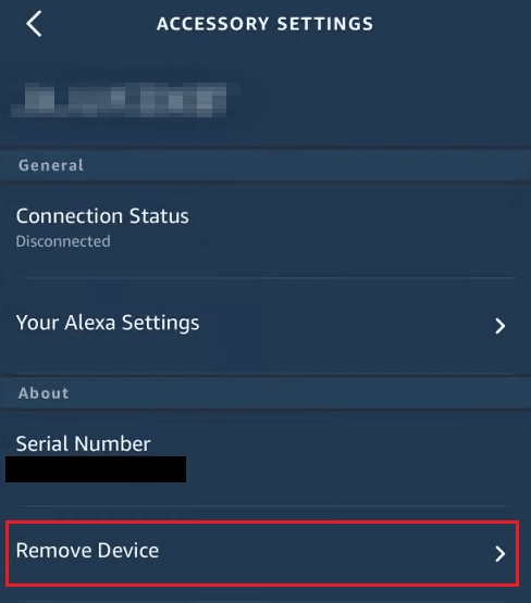 Tap on Remove Device