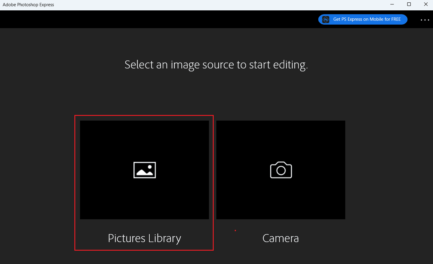 Click on Pictures Library | unedit someone else's photo