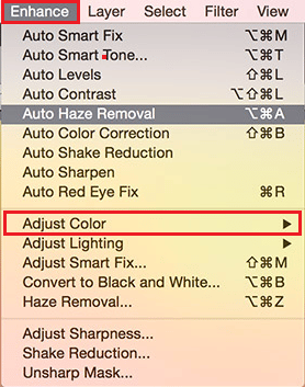 click on Enhance - Adjust Color | unedit someone else's photo