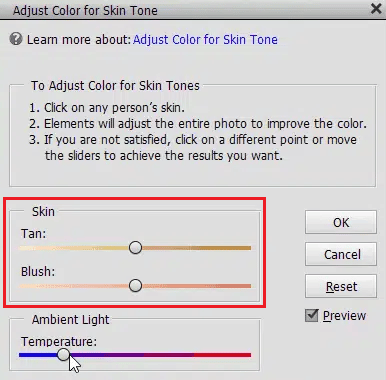 adjust the color to the Skin Tone and then click the image to apply the modifications | unedit someone else's photo