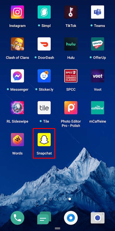 Open Snapchat on your Android phone | unedit someone else's photo