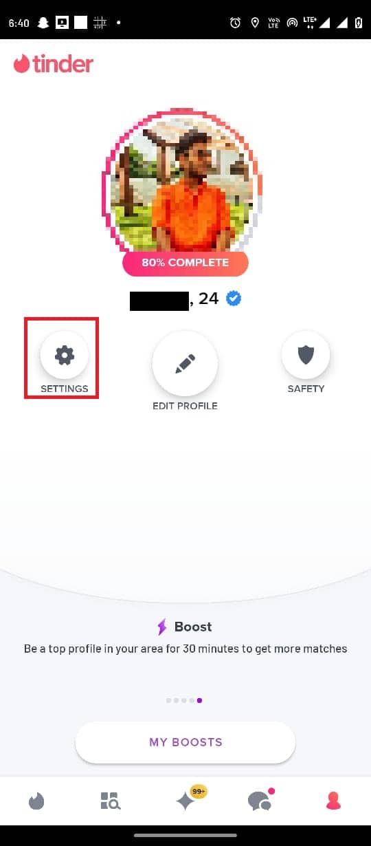 click on SETTINGS