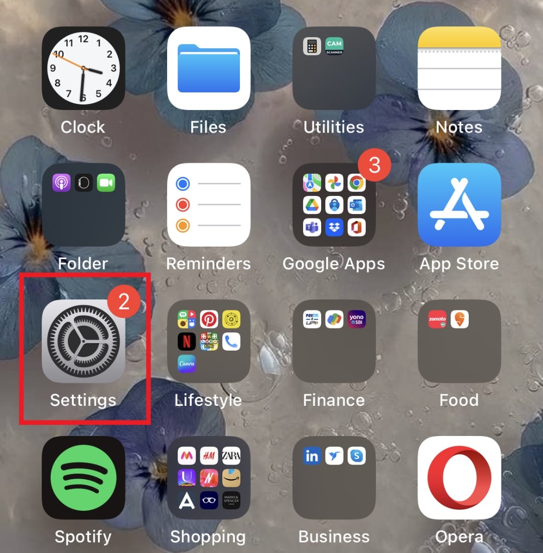 Open Settings