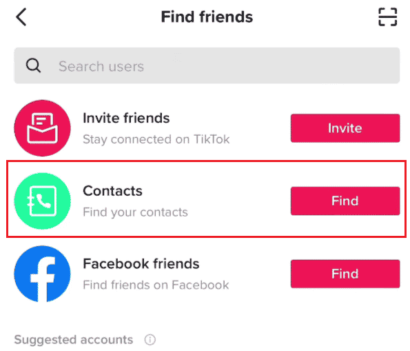 Select the Contacts