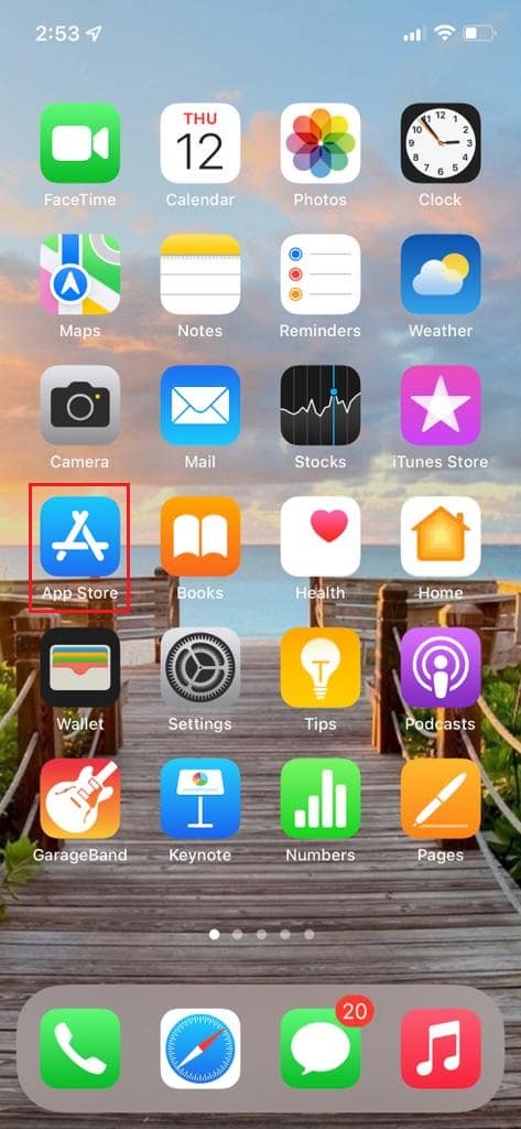 open app store in iPhone