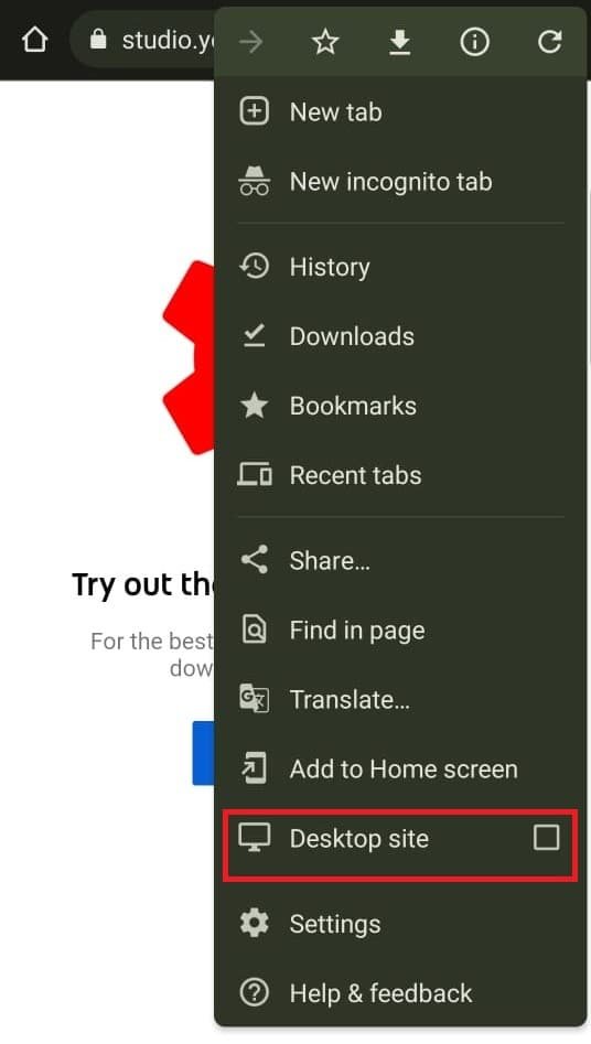 tap on the three-dot in the top right corner and request the desktop site