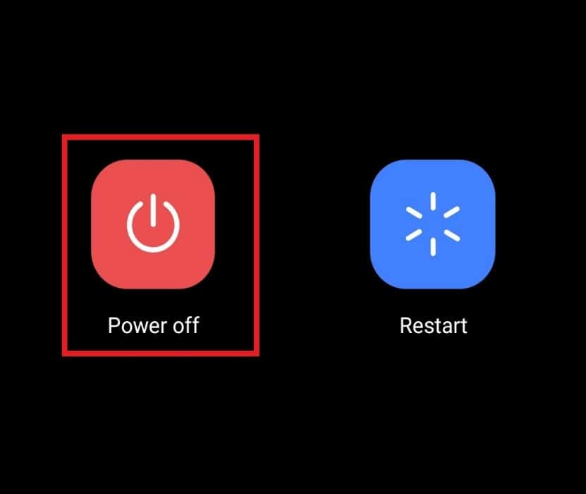 Tap on Power off
