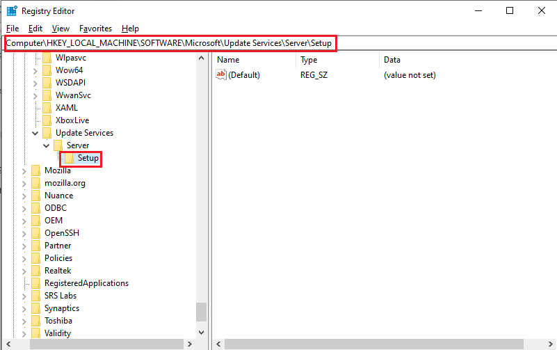 Navigate to the Setup directory