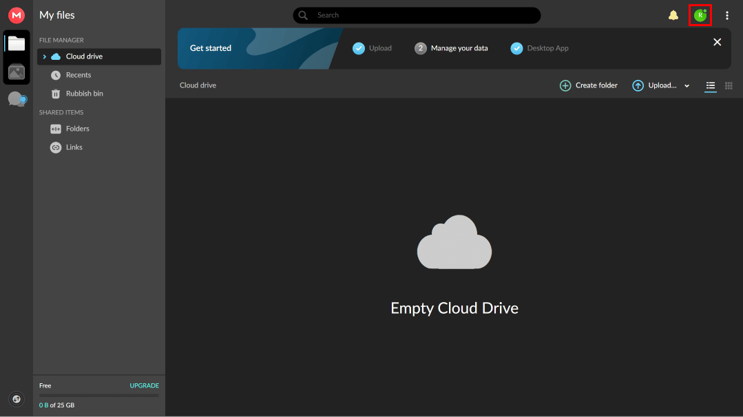 Once you are logged in then on your homepage click on the profile image at the top-right of the screen.