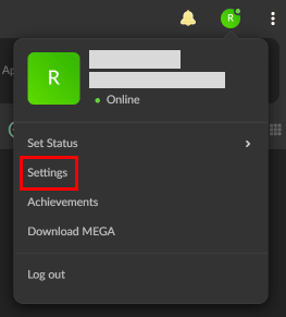 Click on Settings.