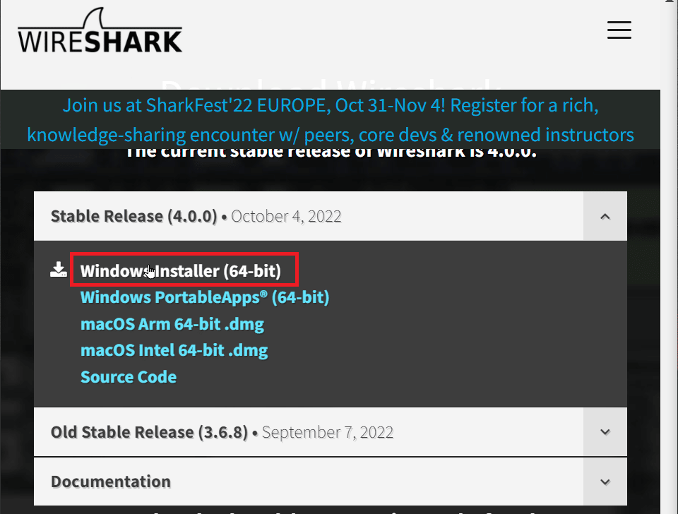 click windows installer