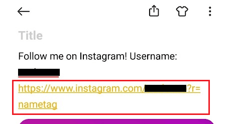 Copy only the account link
