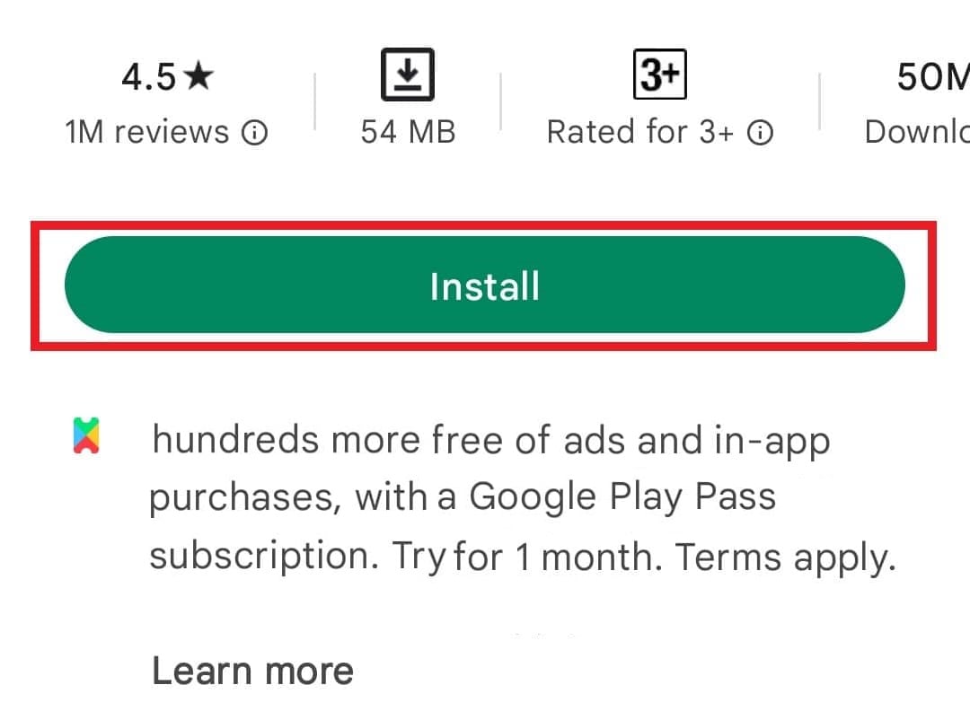 tap on install google play store