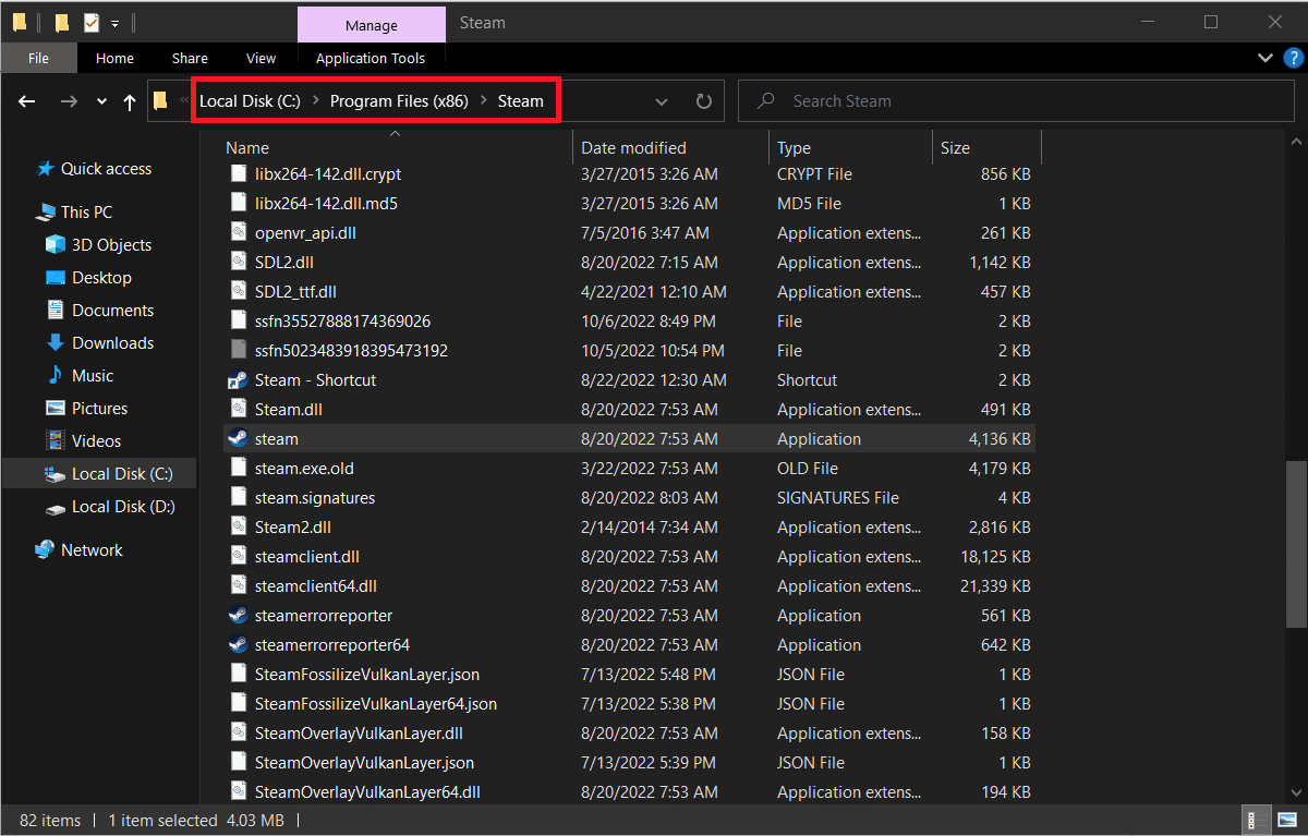 Navigate to the Steam installation folder in the following location. Fix AppHangB1 Error on Steam