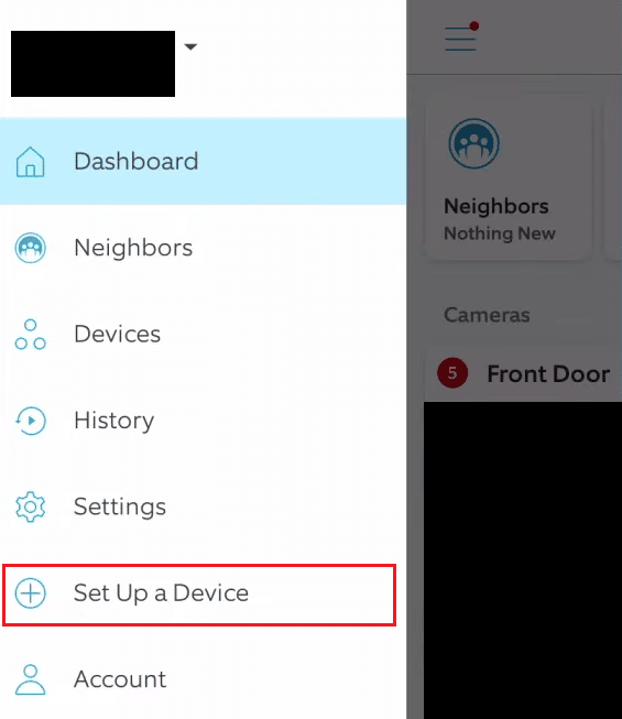 Tap on Set Up a Device