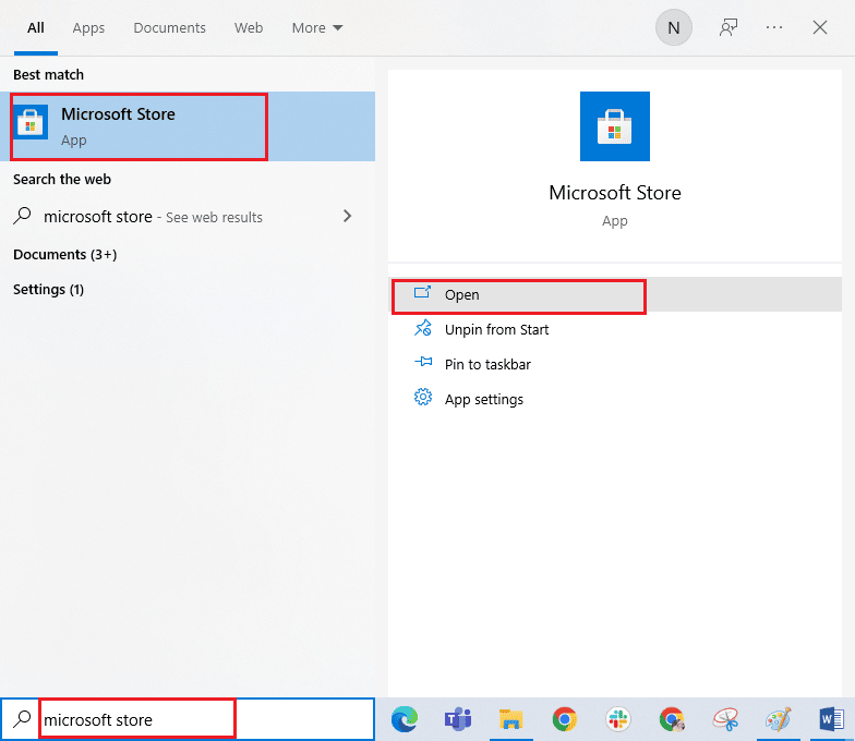 open Microsoft Store