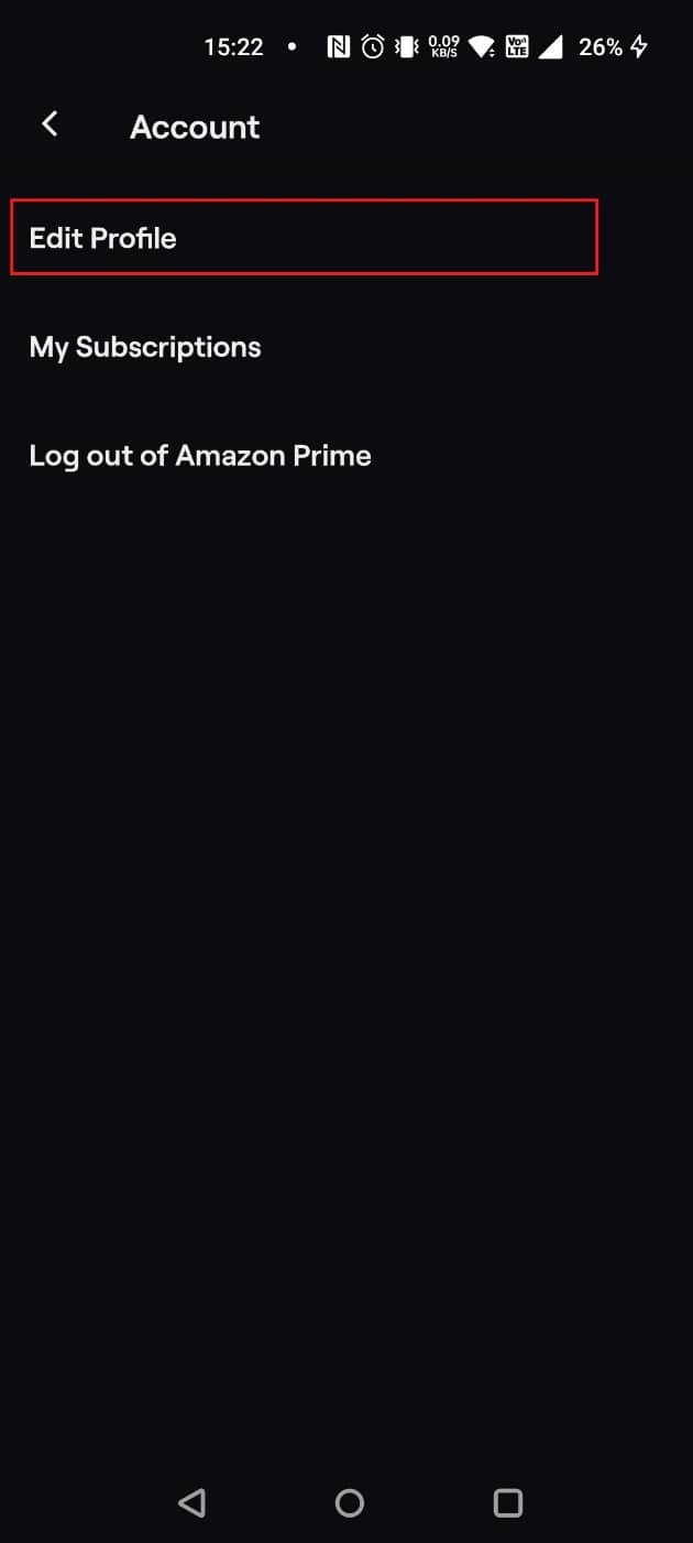 Tap on Edit Profile