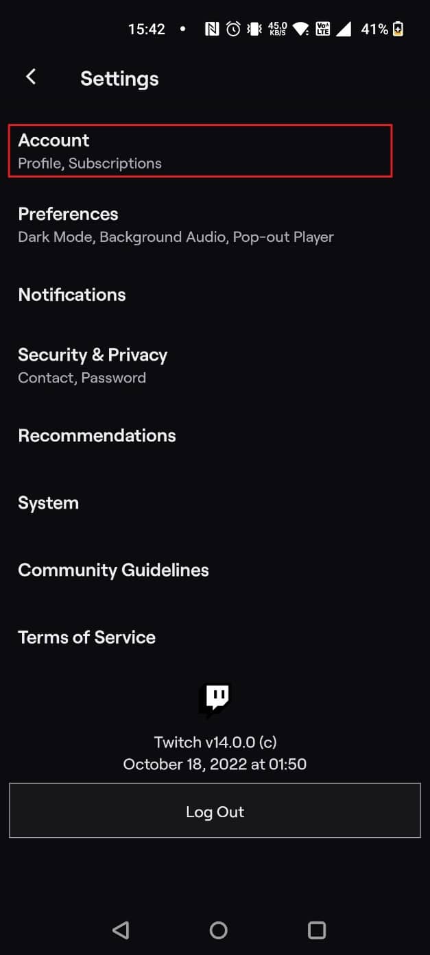Select Account