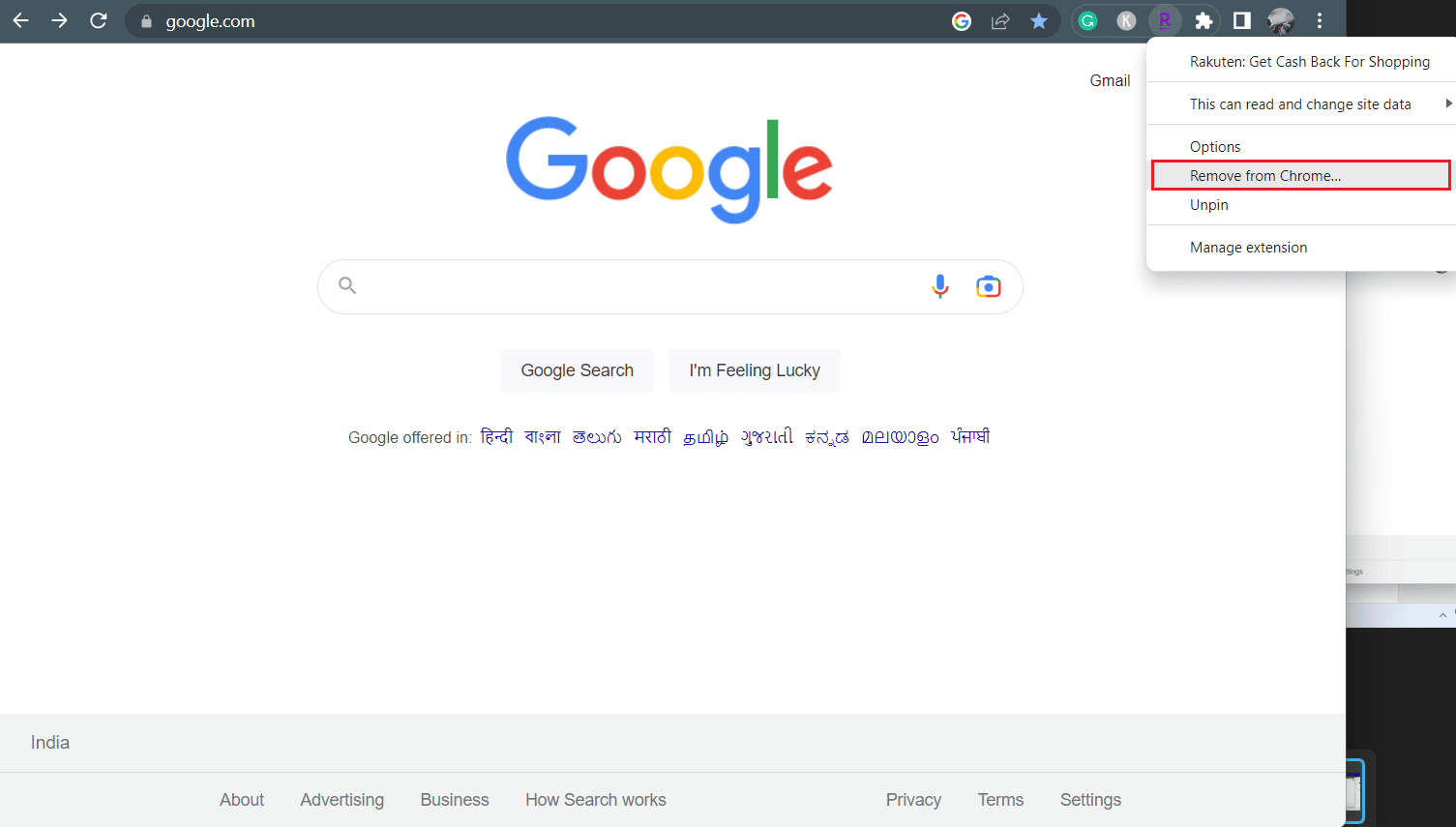 Click on Remove from Chrome... | How to Delete Ebates Account