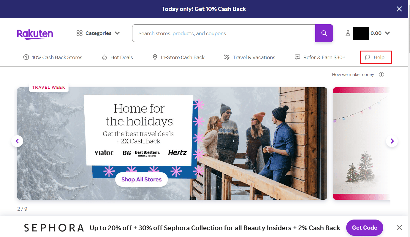 click on Help from the top