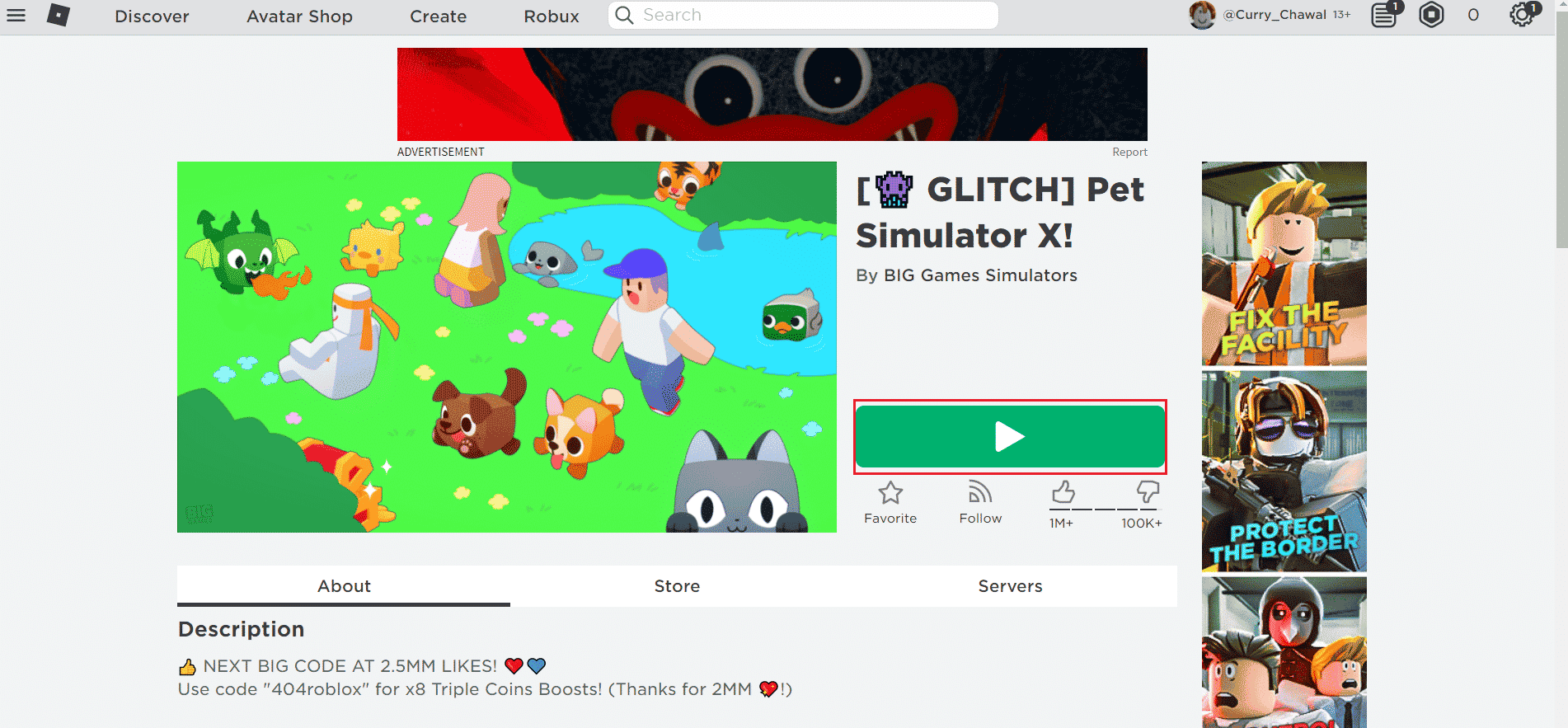 click on the Play button