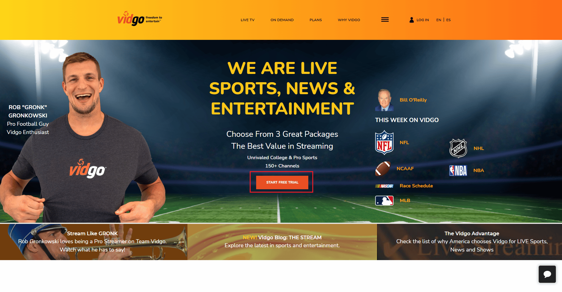 start free trial vidgo