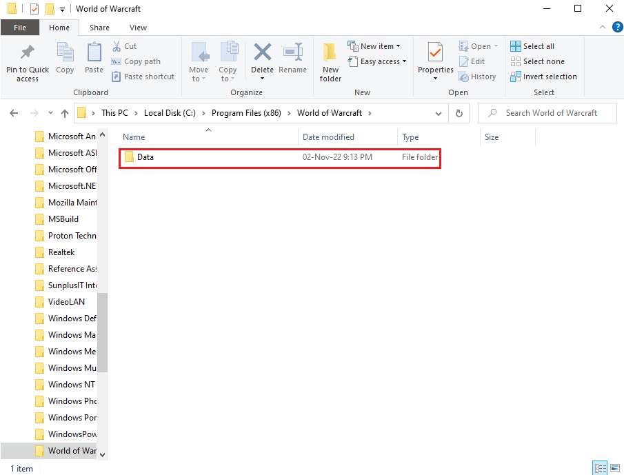Open the Data folder