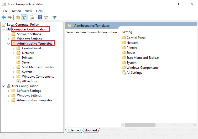 Local Group Policy Editor window.