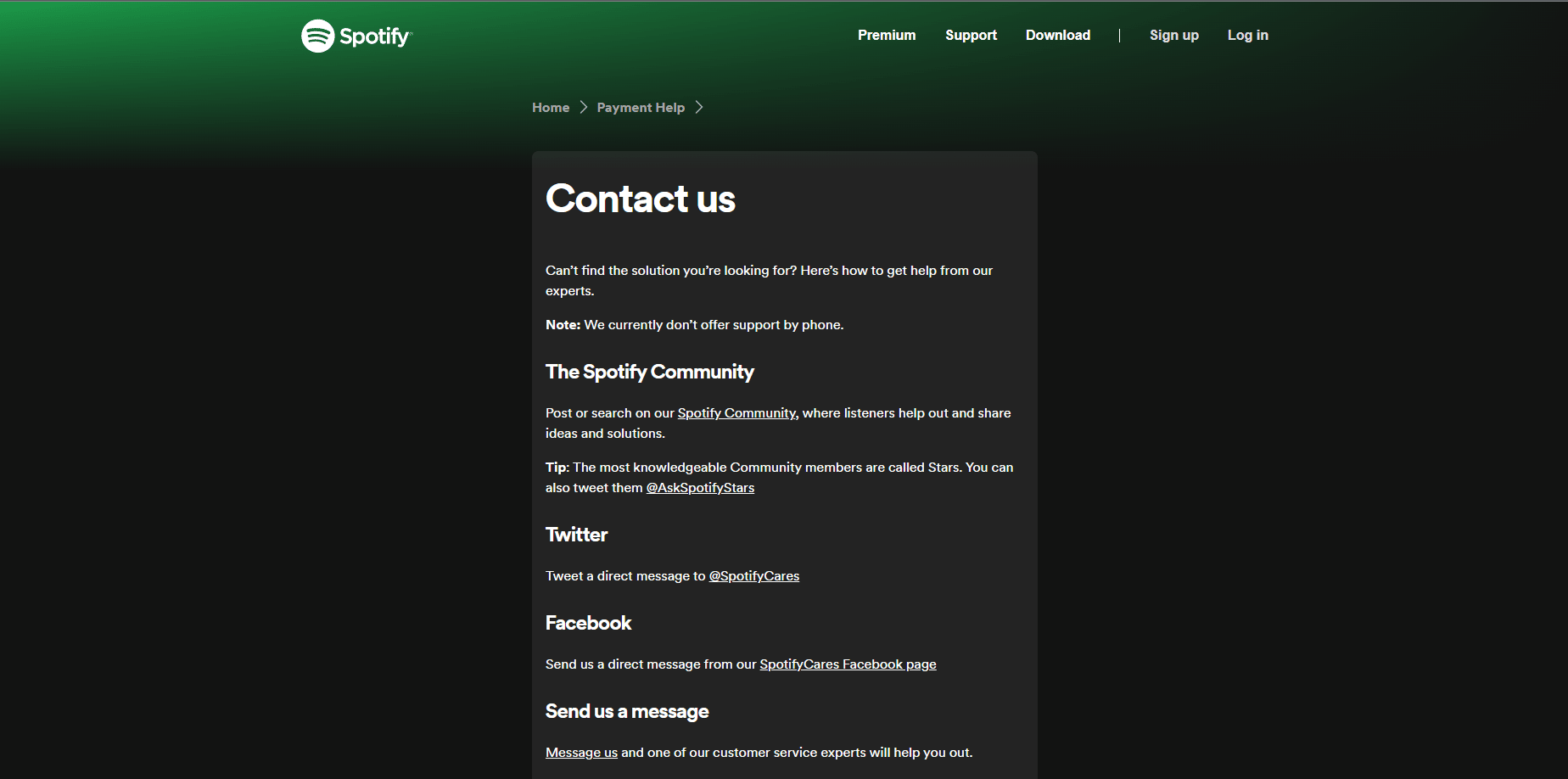 spotify support
